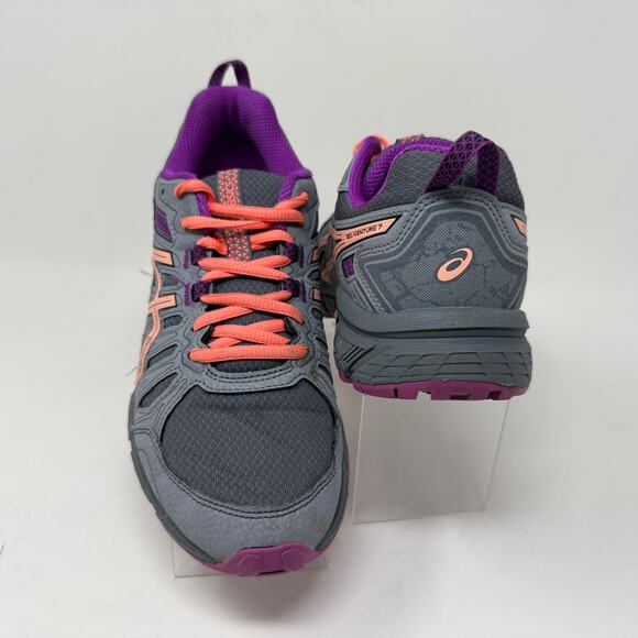 ASICS Gel Venture-7 Run Shoes Womens Sz 6 Gray Orange Lightweight K.8.4 Durable - Picture 5 of 15